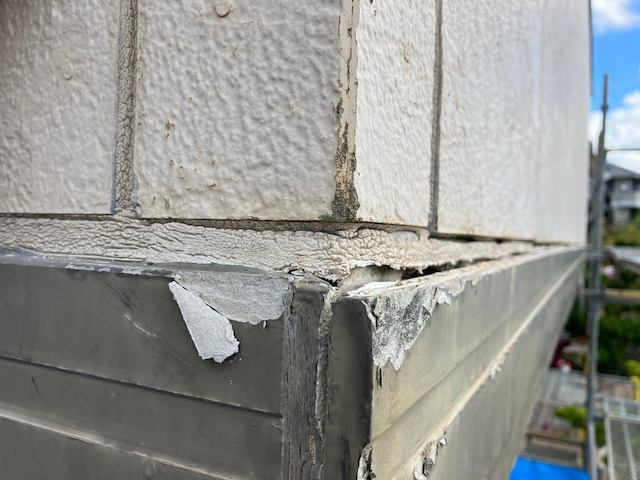 腐ったベランダ外壁